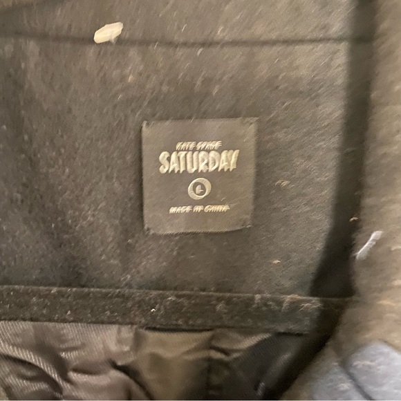 KATE SPADE | Saturday Piped Overside Wool Coat Black - Picture 5 of 7